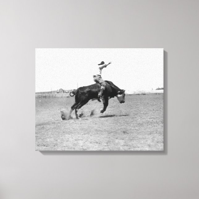 Impressão Em Tela Cowboy pilotando um balde (Frente)