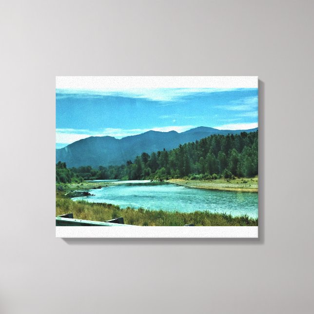 Impressão Em Tela Cowlitz River, Randle, Washington (Frente)