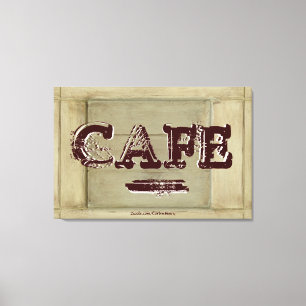Impressão em Tela Cozinha Café Rústico - Pintura E