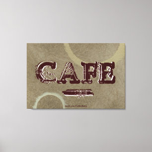 Impressão em Tela Cozinha Café Vintage - Dois Círc