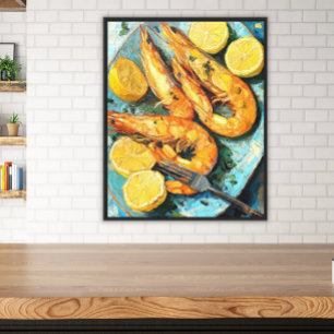 Impressão Em Tela Cozinha de Molas de Langostino Costeiro