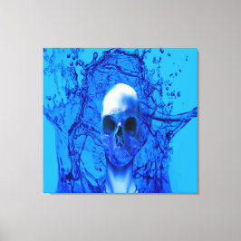 Impressão Em Tela crânio azul alienígena