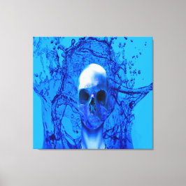 Impressão Em Tela Crânio azul alienígena