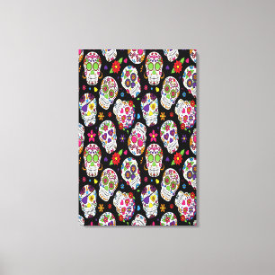 Impressão Em Tela Crânio de açúcar Assustador e sangramento intimida