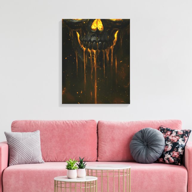 Impressão Em Tela crânio derretido (Insitu(Sala de estar))