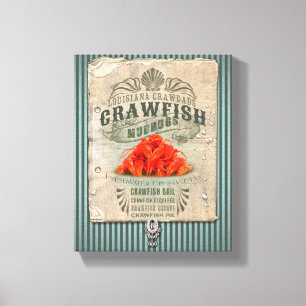 Impressão Em Tela Crawfish da Louisiana