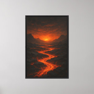 Impressão Em Tela Crepúsculo vulcânico