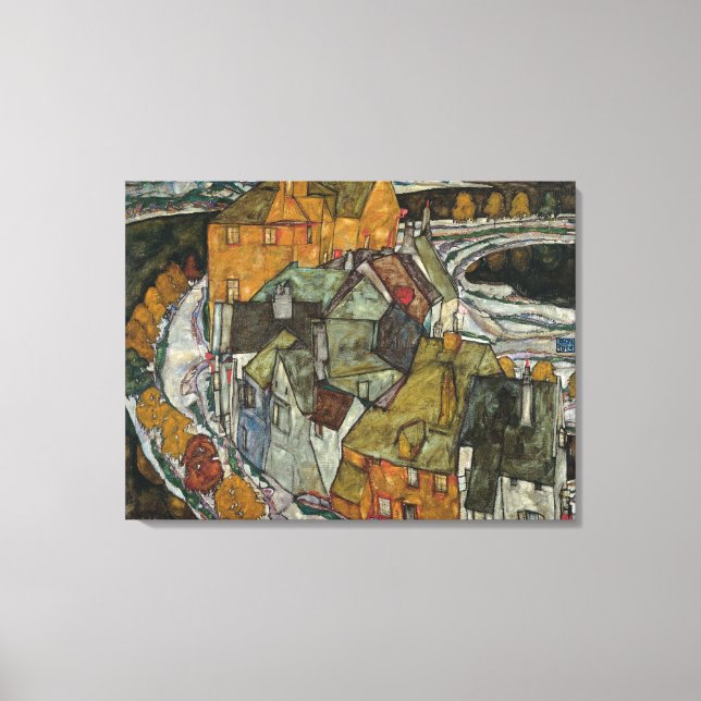 Impressão Em Tela Crescente das Casas II, Cidade Insular por Egon Sc (Frente)