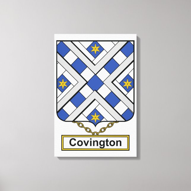 Impressão Em Tela Crest da Família Covington (Frente)