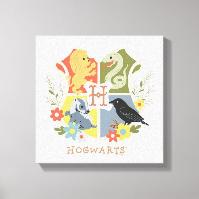 Impressão Em Tela Crest HOGWARTS™ Magical Blooms (Frente)