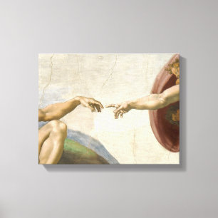 Impressão Em Tela Criação das mãos de Adam - Michelangelo