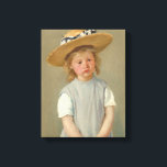 Impressão Em Tela Criança com chapéu de palha | Mary Cassatt<br><div class="desc">Criança em um Chapéu de Palha (1886) pela artista impressionista americana Mary Cassatt. Arte original é uma pintura a óleo na canvas que mostra um retrato de uma jovem em um chapéu de palha sobredimensionado, vestindo uma cinza comum antes. A expressão séria no rosto da menina marca esta pintura além...</div>