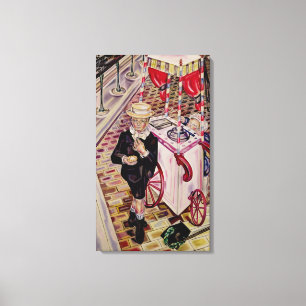 Impressão Em Tela Criança com Sorvete