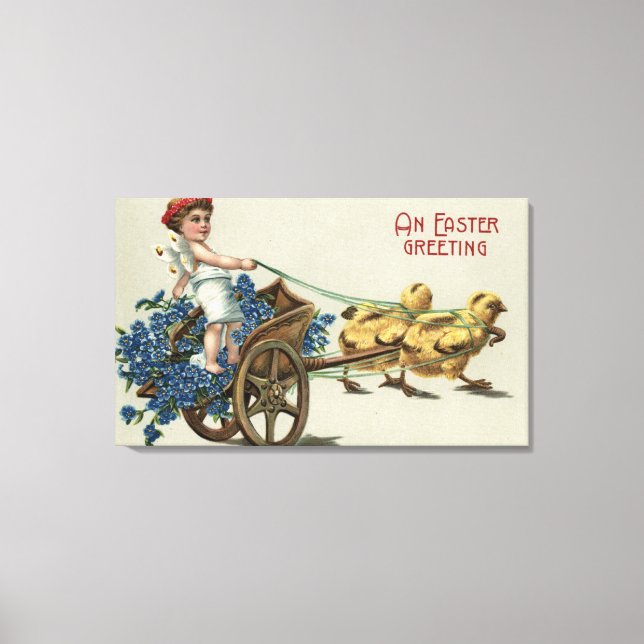 Impressão Em Tela Criança em Toga sobre Carruagem Puxada por Pintinh (Frente)