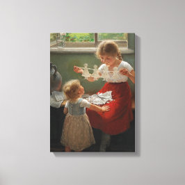 Impressão Em Tela Crianças Fazeres Silhuettes (Crianças Cutes Brinca