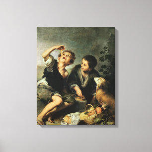 Impressão Em Tela Crianças que comem uma torta, 1670-75