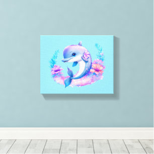 Impressão Em Tela Criatura Do Mar De Golfinho