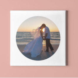 Impressão Em Tela Crie Seu Próprio Círculo de Foto de Casamento