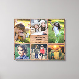 Impressão Em Tela Crie sua própria colagem de fotos da família rusti