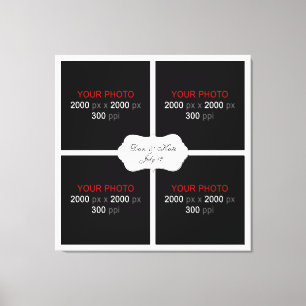 Impressão Em Tela Crie Sua Própria Colagem De Fotos De Casamento 003