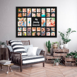 Impressão Em Tela Crie Sua Própria Família 32 Me Ama A Colagem De Fo