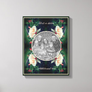 Impressão Em Tela Crie Sua Própria Foto Rosa Pêssego e Botões