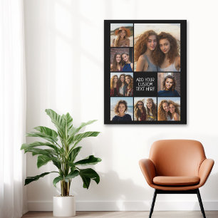 Impressão Em Tela Crie uma colagem de fotos personalizada com 8 foto