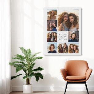 Impressão Em Tela Crie uma colagem de fotos personalizada com 8 foto