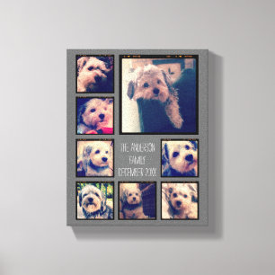 Impressão Em Tela Crie uma colagem de fotos personalizada com 8 foto