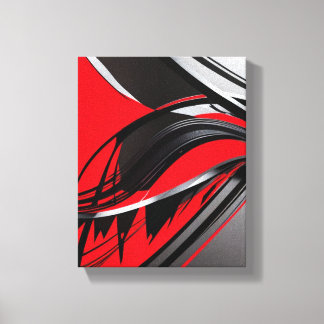 Impressão Em Tela Crimson Fusion: Abstrato