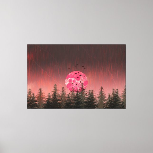 Impressão Em Tela Crimson Moon Escape (Frente)