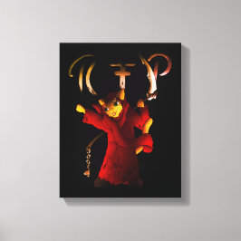 Impressão Em Tela Crimson Red Grim Reaper Cat