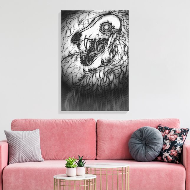 Impressão Em Tela Críptido: Esboço do Snow Wasset  (Insitu(Sala de estar))