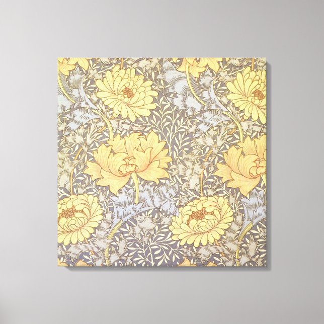 Impressão Em Tela Crisântemo Flores Mãe William Morris (Frente)
