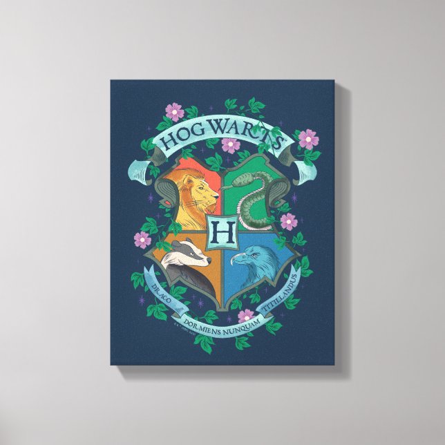 Impressão Em Tela Crista Floral de HOGWARTS™ (Frente)
