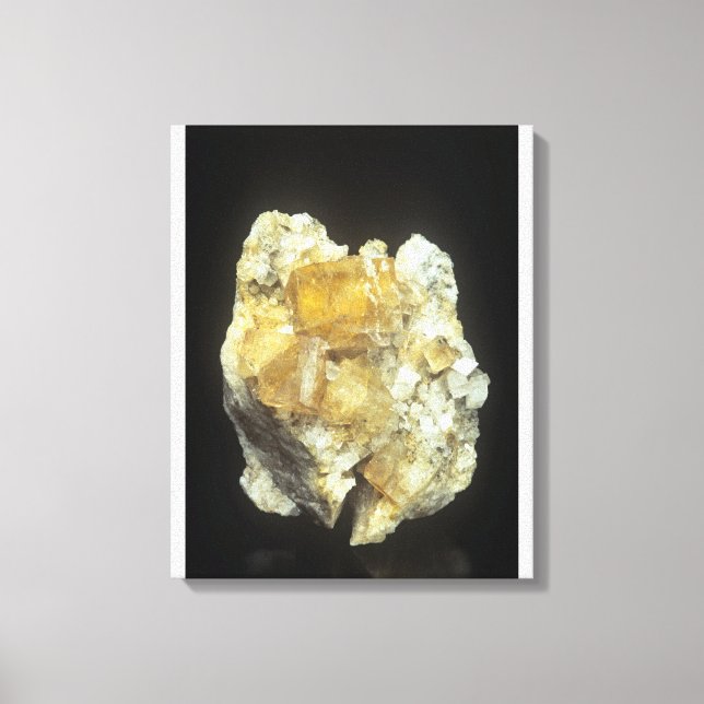 Impressão Em Tela Cristais de fluorite em calcite (Frente)