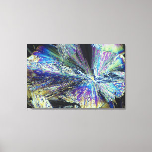 Impressão Em Tela Cristais do ácido cítrico na luz polarizada