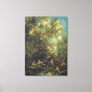 Impressão Em Tela Cristo atendido pelos anjos, c.1725-30 (óleo em c