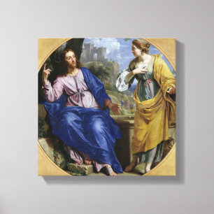 Impressão Em Tela Cristo e a mulher de Samaria