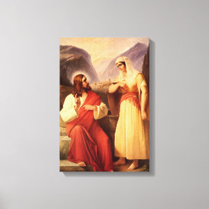 Impressão Em Tela Cristo e a Samaritana por Christian Schleisner