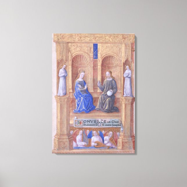 Impressão Em Tela Cristo e a Virgem Maria Enthroned (Frente)