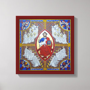 Impressão Em Tela Cristo em Majestade e os 24 Anciãos