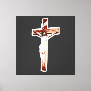 Impressão Em Tela Cristo emblema cristão