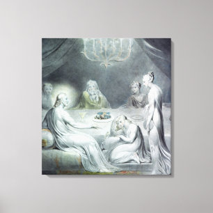 Impressão Em Tela Cristo na Casa de Martha e Maria