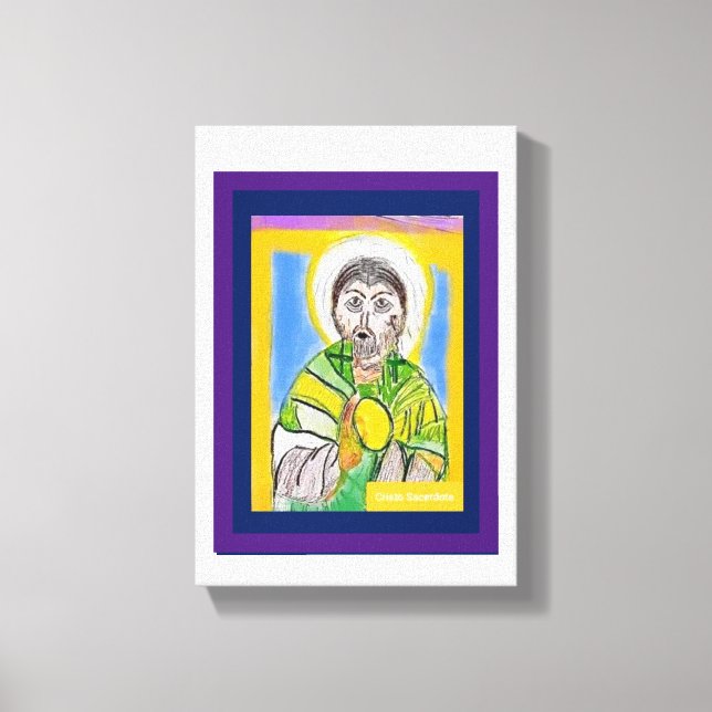 Impressão Em Tela Cristo Sacerdote (Frente)