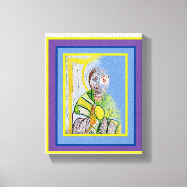 Impressão Em Tela Cristo Sacerdote (Frente)