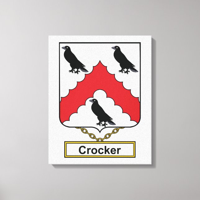 Impressão Em Tela Crocker Family Crest (Frente)