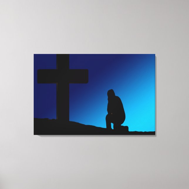 Impressão Em Tela Cross Prayer Banner (Frente)