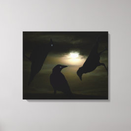 Impressão Em Tela "Crows by Moonlight", por DJONeill