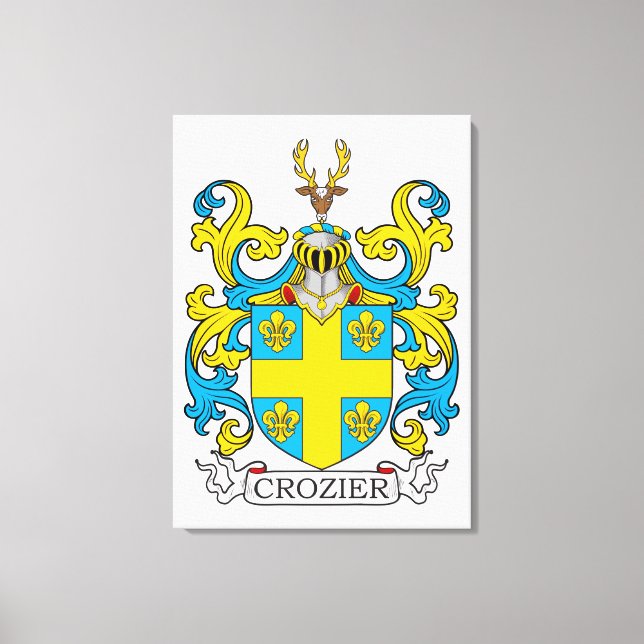 Impressão Em Tela Crozier Family Crest (Frente)